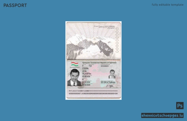 Vorschau eines Beispielpasses für Tadschikistan